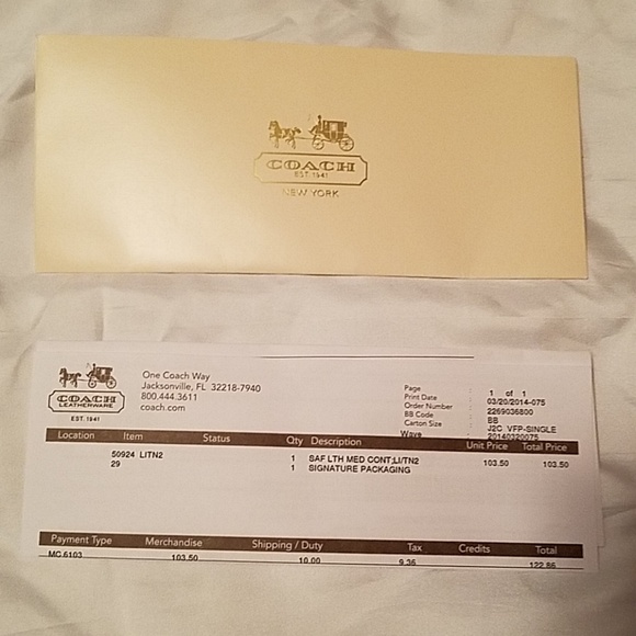 Coach Saffiano Medium Leather Wallet - Picture 4 of 4